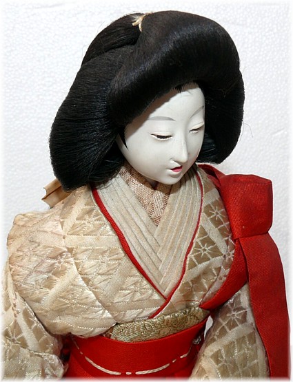 amazing japanese doll of a lady-in-waiting, Meiji period