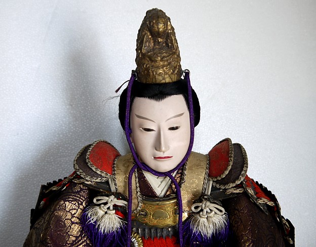 samurai warrior lord,  antique japanese doll, 1920's