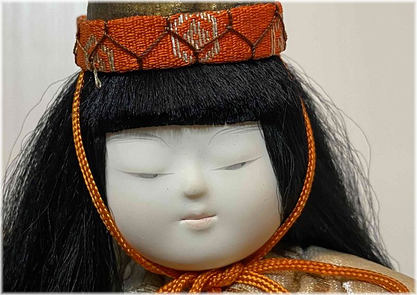 japanese antique kimekomi doll of a courtier dancer