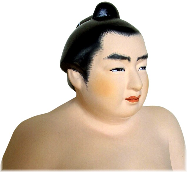 japanese hakata clay figure of a Sumo Wrestler