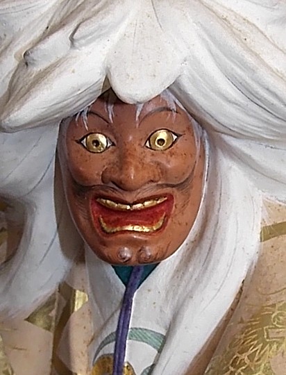 Hakata doll of KOKAJI, Japanese Noh Theater Character