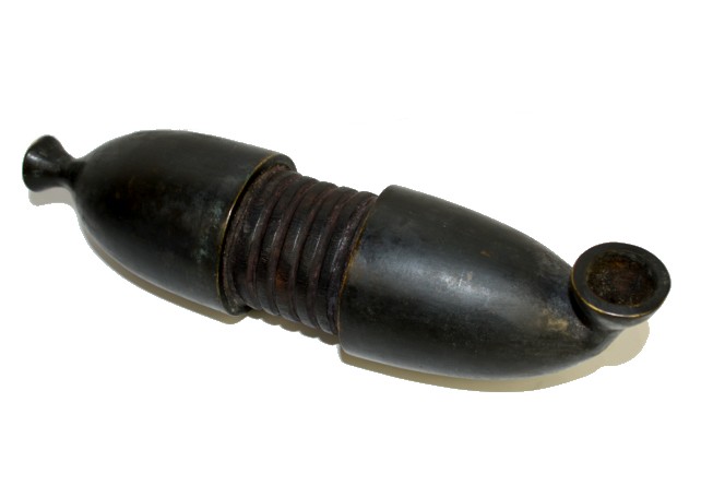 Japanese antique bronze tobacco pipe,late Edo era