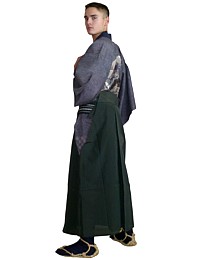 japanese man's traditional hakama pants