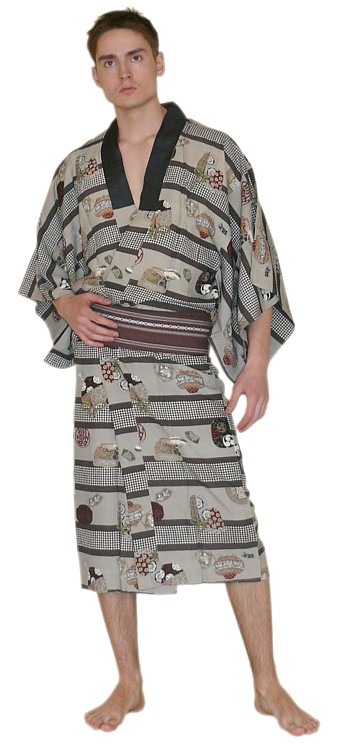 japanese traditional man kimono, vintage