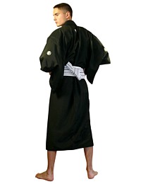 japanese traditional antique man's silk kimono