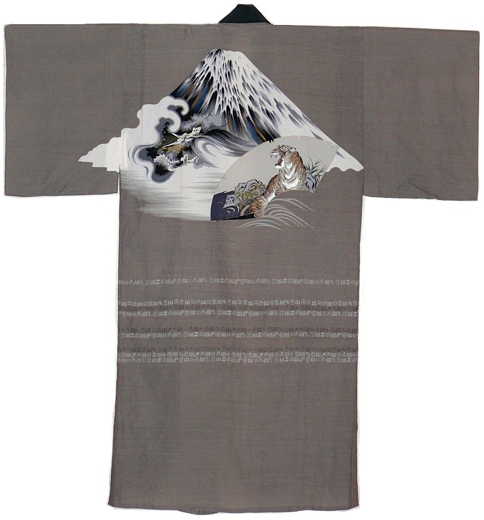 japanese traditional outfit: silk kimono antique