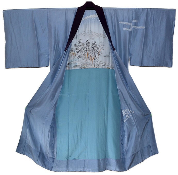japanese man's silk vintage kimono