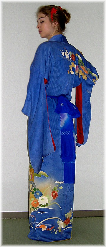 japanese lady's  silk kimono antique