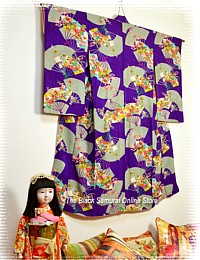japanese noble lady's antique silk kimono