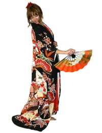 Japanese wedding kimono, 1910-20's