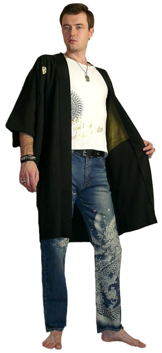 японская одежда - мужское шелковое хаори