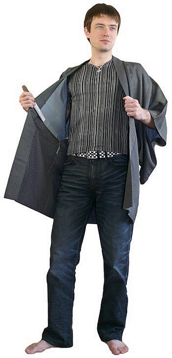 японское мужское хаори, шелк, 1920-е гг